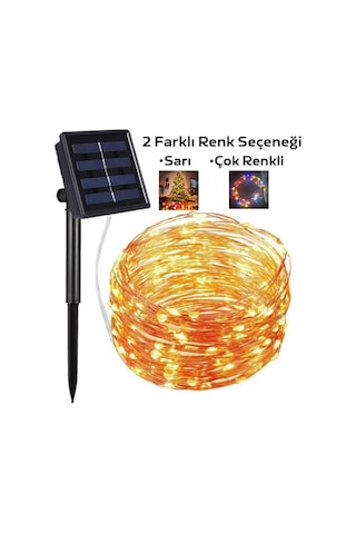 Ally Solar Güneş Enerjili Dış Bahçe Aydınlatma Su Geçirmez Led 1 Sarı. Çok Renkli