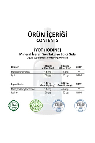 Gökçek Şifa Msm Iyot Msm Iodine 50 ML