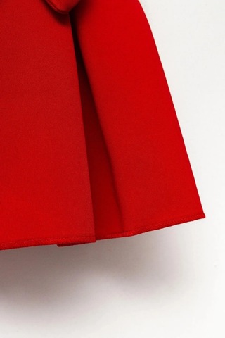 Fiyonklu Kız Çocuk Etek Kırmızı