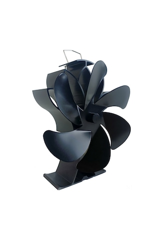 Lemestar Alüminyum Isıtma Fırın Fanı - 6 Kanatlı Termal Enerjiyle Çalışır, Sessiz Isı Dağıtımı, Kömür/küçük Odalar İçin