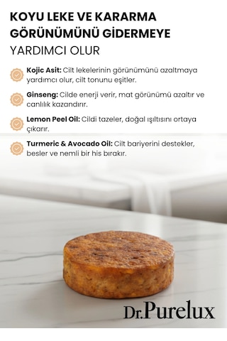 Kojik Asit Leke Karşıtı Sabun Cilt Tonunu Eşitleyen Leke Karşıtı Ve Aydınlatıcı Süngerli Sabun Kabak Lifi - Lavanta