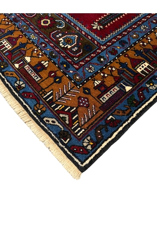 Özel Dokuma Üst Düzey Yahyalı Seccade 97x160 Kök Boya %100 Yün Namazlık Lacivert