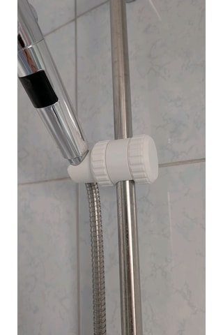 Ayarlanabilir Duş Başlığı Tutucu Universal Uyumlu Sabitleyici -duş Borusunun Çapı 2 - 3 Cm beyaz