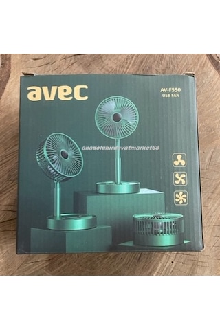 Avec Katlanır Sogutucu Mini Fan Kamp Fanı Karavan Fanı Çadır Fanı 5v Şarjlı Yeşil