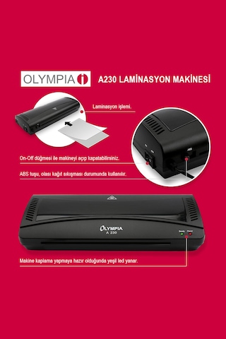 Olympia A230 4 in 1 A4 Laminasyon Makinesi