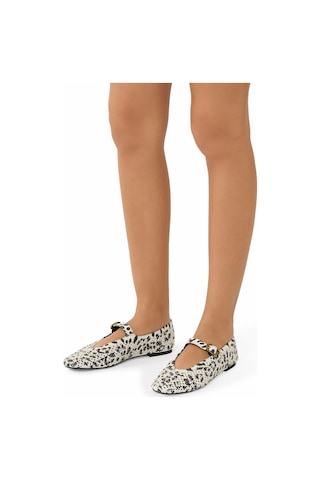 Kurt Geiger Mayfair Ballet Flats Deri Şık Kadın Babet Ayakkabı Çok Renkli
