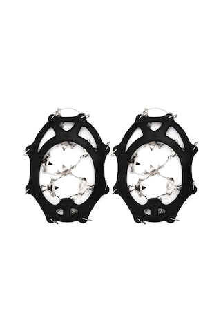 Maiyame Kış Montajı 26 Dişli 201 Paslanmaz Çelik Kar Tırnağı, Dış Mekan Dağcılık Kayma Engeli Ayakkabı Kılıfı Siyah L Çok Renkli