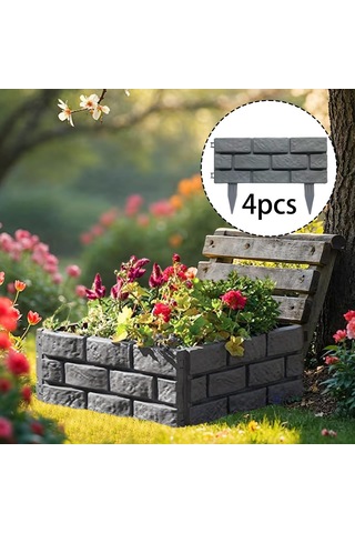 Homyl 4 Parça Bahçe Çiti Kenarı Peyzaj Yolları Kaldırımlar