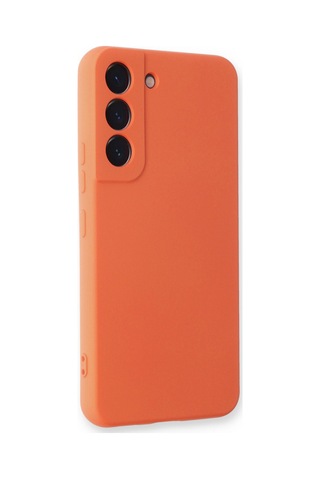 Samsung Galaxy Uyumlu - S23 Kılıf Nano İçi Kadife Silikon - Turuncu