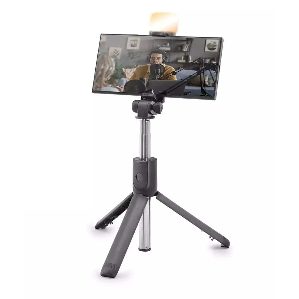 Nodar Nd-1038 Telefon Tripodu Ve Selfie Çubuğu Seti Bluetooth 5.0 Kumandalı Led 69 Cm - Siyah