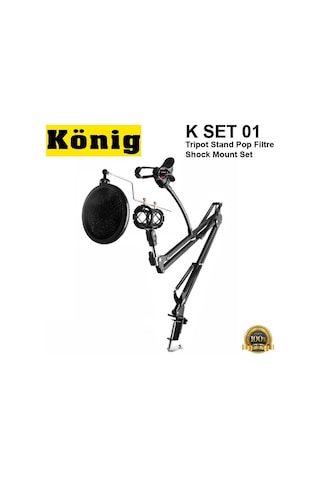 König K Set 01 Tripot Stand Pop Filtre Shock Mount Set