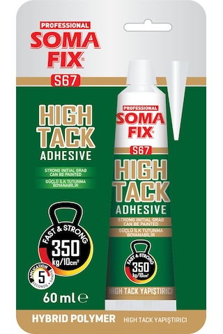 High Tack Güçlü Montaj Yapıştırıcısı Güçlü Ilk Tutunma Ahşap, Mermer, Fayans, Pvc, Metal Yapıştırma Ml-60 Ml