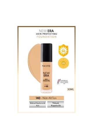 New Era Skin Protecting Spf 50 Nemlendirici Etkili Hyaluronik Asitli Fondöten - 140 Soft Sand