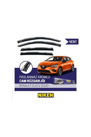 Renault Clio 5 Kromlu Cam Rüzgarlığı Niken 2020 Sonrası