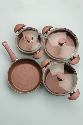 Porland Santino Lila Tencere Takım 7 Parça