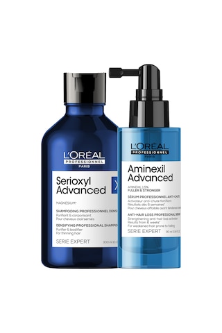 L'Oréal Professionnel Serie Expert Serioxyl Advanced Şampuan 300 ML + Aminexil Advanced Serum 90 ML