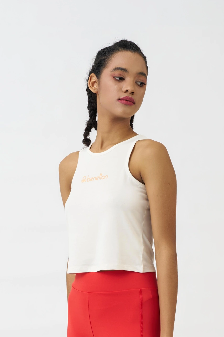 United Colors Of Benetton Kadın Atlet Bnt-w20983 Ekru