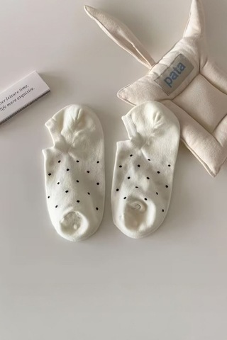Hitit Socks Kadın 4 Çift Nokta Desenli Yüksek Pamuklu Görünme... Çok Renkli