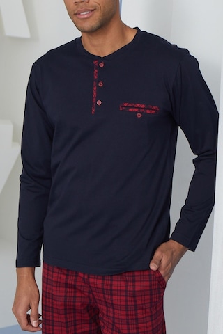 Kly Erkek Uzun Kol Midi Yaka Lacivert Pijama Takımı C9t2n2o3 001