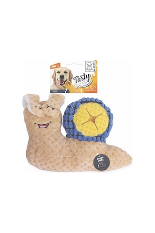 M-pets Snail Daria Salgangoz Şeklinde Ödül Hazneli Peluş Kedi Ve Köpek Oyuncağı 23.5x15 Cm