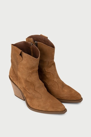 Deery Kadın Hakiki Süet Taba Rengi Western Bot - Z1611ztbac01 Taba