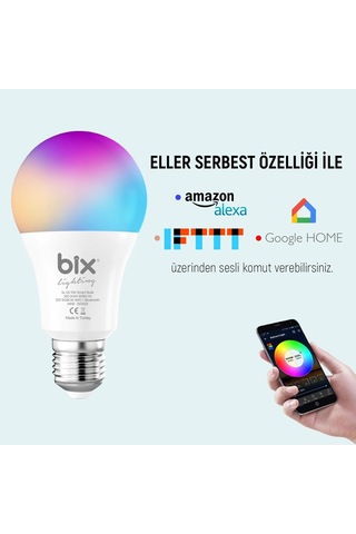 Sl-02 Aura Çok Renkli 11w Rgb Wifi-bluetooth Uzaktan Kontrollü Akıllı Ampul Diğer