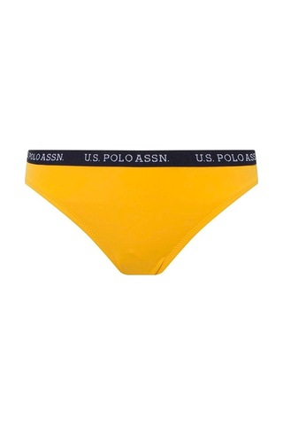 U.S. Polo Assn. Kadın Sarı Kalın Kenarlı Lastikli Bikini Alt 21511