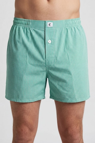 Cacharel Poplin Boxer Erkek 1113/kareli Yeşil