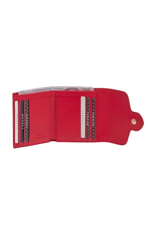 Tergan Kırmızı Deri Kadın Cüzdan - S1cb00005814-u6ı Kırmızı