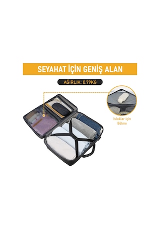 Haegs Laptop Sırt Çantası, Seyahat Çantası Hafif El Çantası Küçük Bavul Valiz, Uçak Onaylı Bagaj Çantası, Erkek Ve Bayan İçin, 15.6 İnç Notebook Dizüstü Bilgisayar Laptop Macbook Çantası, Siyah