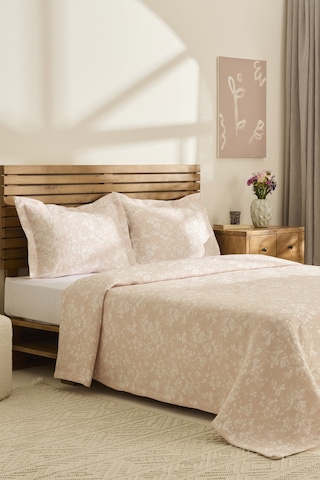Kaşmir Home Eternal Çift Kişilik Yatak Örtüsü Takımı Rose Pembe