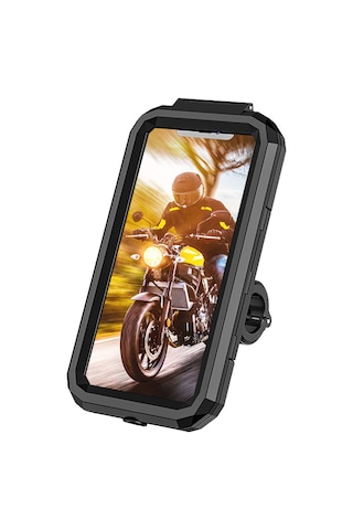 Qingmipy Bisiklet Motor Scooter Telefon Tutucu, Su Geçirmez Kasa, 360 Döner, Tpu Dokunmatik Ekran, 5.5-6.8" Telefonlar İçin, Direk Uyumlu M18l