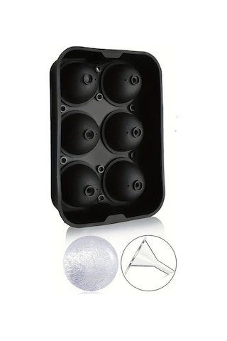 Didadodo 6 Bölme Siyah Silikon Küp Kalıp - Buz, Şeker Dıy 2'li Paket Siyah, Küçük Ve Pratik Siyah