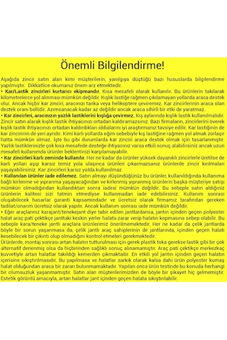 Yoldaş Takmatik 8'li Gold Takmatik Kar Zinciri Suv Ve Binek İçin