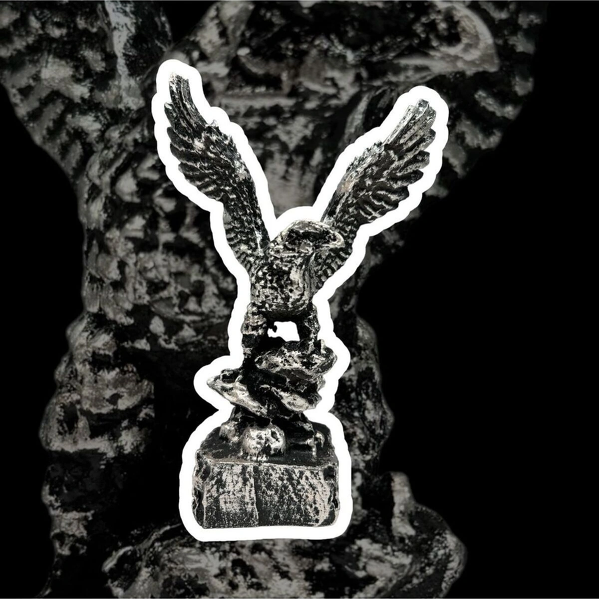 Dekoratif Polyester Kartal Biblo Gümüş Eskitme