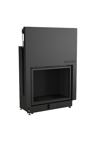 Echa Tech Asansörlü Çelik Şömine Haznesi Düz 90 X 72 D