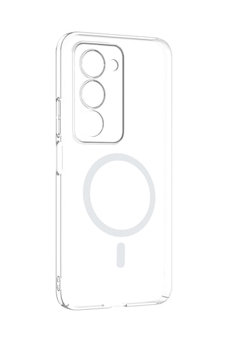 Xiaomi Redmi 15 Kamera Korumalı M-safe Şarj Özellikli Şeffaf Zore London Sert Pc Kapak Seffaf