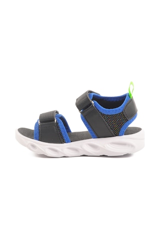 Mavi Cırtlı Işıklı Erkek Çocuk Spor Sandalet 018127 P Mavi