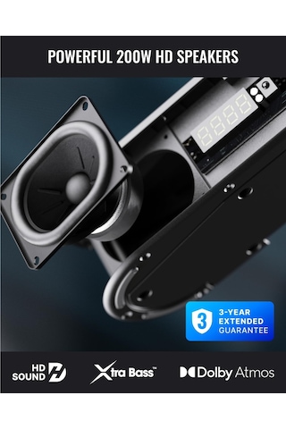 Bowfell Axis Dolby Atmos Soundbar, 200 W 2.1 Derin Bas Hoparlörlü