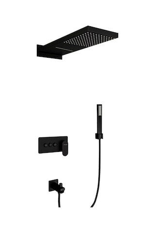 Fause Fau111-B Ankastre Comfort Panel Şelale Duş Seti Siyah