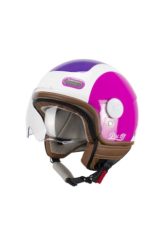 Cgm 191g Pix Sprint Viola Fucsia Fluo Sagomata Açık Kask Beyaz-pembe-mor