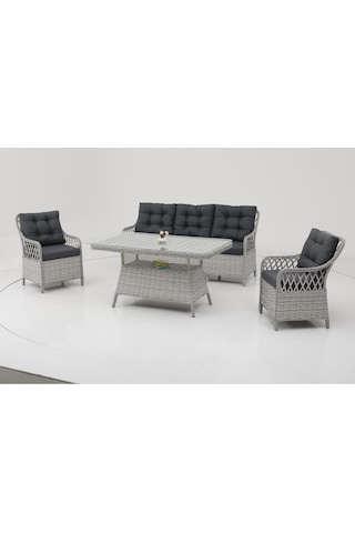 Denart Garden Derin Rattan Takim Gri