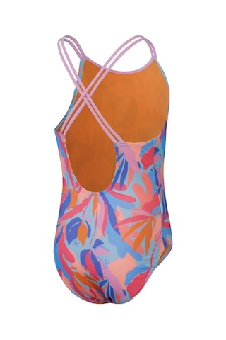 Speedo Alo Printed Twinstrap Kız Çocuk Yüzücü Mayosu Pembe-mavi Pembe-mavi