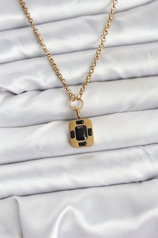 316l Çelik Zincir Gold Renk Vintage Model Kadın Kolye Renkli