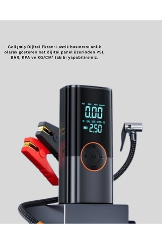 Hubrendy Kargo Çok Fonksiyonlu Araç Yol Yardım Kiti Jump Starter Ve Lastik Pompası