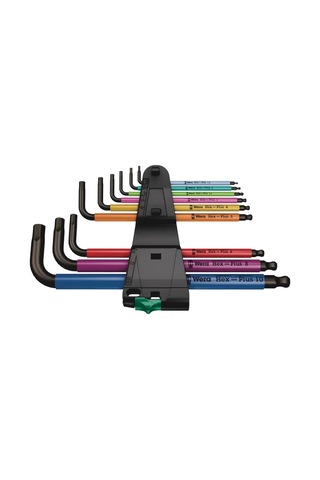 Wera 950/9 Spkl Renkli Top Başlı Uzun Alyan Anahtar Takımı 05022089001