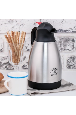 Cooker 1.5lt Çelik Termos Gümüş Siyah Ckr2031