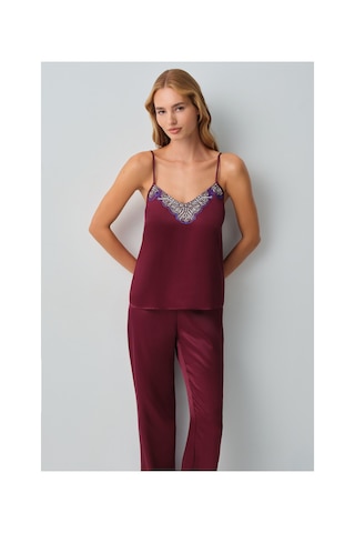 Suwen Harper Atlet Pantolon Pijama Takımı Wsh10510300020 Bordo