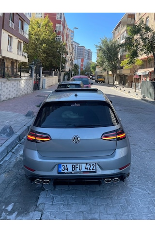 Volkswagen Golf 7.5 R Arka Tampon Splitteri Arka Difüzör Cnc Flap Seti