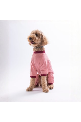 Pembe Love Air Pijama Orta Ve Büyük Irk Köpek Pijaması - Köpek Tulumu - Köpek Kıyafeti 15 Kg-45 Kg